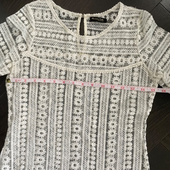Massimo Dutti lace Tee sz XS - Picture 2 of 4